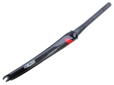 CONTROLTECH TUX Tapered Full Carbon Fork 700c 9x100mm QR Black/Red - Image 1 of 4