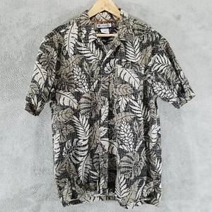 Camisa Hawaiana Columbia Sportswear Para Hombre Grande Negra Marrón Floral Abotonada - Imagen 1 de 8