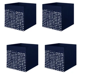4x Dröna Ikea Fach blau/weiß Box Kallax Aufbewahrung Kiste 33x38x33 - Bild 1 von 2
