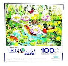 Buffalo Games Explorer Life at the Pond Forest Jungle Jigsaw Puzzle 100pc 8 x 8"