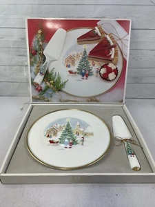 Plato y servidor Mikasa Bone China FELIZ NAVIDAD CAF02 - Imagen 1 de 10
