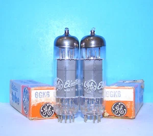 6GK6 NOS GE radio audio amplifier electron vacuum tubes 4 valves tested 6GK6 - Picture 1 of 3