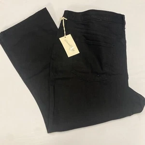 NWT Universal Thread Women's High Rise Kick Boot Crop Black Denim Jeans 18/34R - Picture 1 of 5