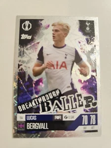 Match Attax Extra 24/25 Lucas Bergvall Breakthrough Baller Tottenham CL UCL #194 - Bild 1 von 1