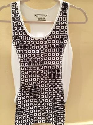 Camiseta sin mangas Tek Gear multicolor espalda corredor poliéster spandex talla M Foto 1 de 4