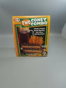 A&W Root beer advertising two coney combo 1996 n.o.s 6 3/4 tall - Picture 1 of 4