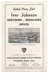 Iver Johnson 1939 escopetas y revólveres lista de precios minoristas con ilustraciones - Imagen 1 de 2