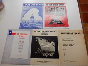 Partitura colección de canciones populares vintage de grupos de Texas - Imagen 1 de 7