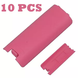 LOT 10 Replacement Battery Cover Shell Case Clip for Wii Remote Controller Pink - Picture 1 of 5