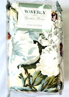 Waverly Carolina Gardens Floral Twin Bed Skirt Magnolia Garden Room Cottage • 45.11€