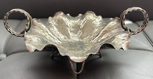 Hukin & Heath Bark Silver Plate Bowl Attributed To Christopher Dresser