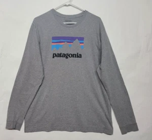 Patagonia Shirt Adult Long Sleeve Shop Sticker Organic Cotton Shirt Mens L 39040 - Picture 1 of 11