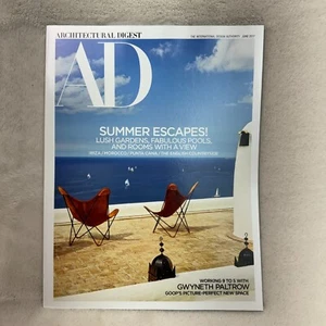 Architectural Digest Magazine June 2017 Summer Escapes! Lush Gardens + Pools - Picture 1 of 4