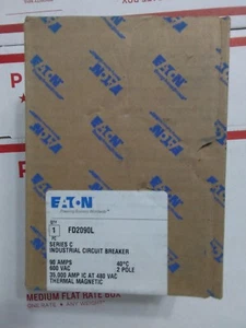NEW EATON FD 35k FD2090L Industrial Breaker 90 Amps 2P 600V - Picture 1 of 9