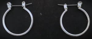 Womens ASOS Silver Tone Round Small Leverback Hoop Earrings - Picture 1 of 1