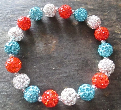 Miami Dolphins- Bling- Crystal-Rhinestone-Aqua Blue/Orange/White-Bracelet Cover