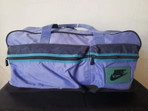 🚨🔥Vintage Nike 80s 90s Duffle Gym Bag Purple/Teal Very Rare! Basketball Jordan - Picture 1 of 7