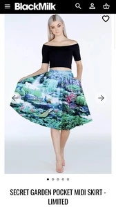 BlackMilk Secret Garden Pocket Midi Skirt. Old BM Fit (M) NWT - Bild 1 von 3