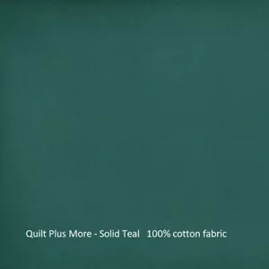Tessuto 100% Cotone Tinta Unita Teal da 1/4 di iarda - Foto 1 di 1