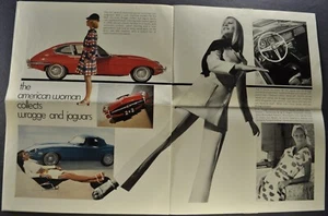 1969 Jaguar Vogue Fashion Brochure Mailer XKE 2+2 Coupe Roadster, XJ6 Original - Picture 1 of 8
