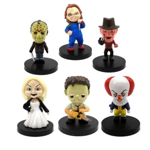 6x Jason Freddy Good Guy Bride of Chucky Figure Model Cake Topper Toy Kit - Picture 1 of 9