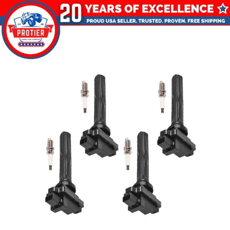 Juego de 4 bobinas de encendido + bujía compatible con Suzuki Sidekick 1996-1997 Foto 1 de 1