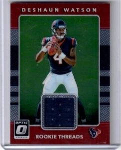 Tarjeta de camiseta 2017 Donruss Optic Deshaun Watson Rookie Threads Houston Texans - Imagen 1 de 2