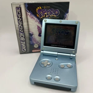 Nintendo Game Boy advance SP AGS-001 console azzurro FUNZIONANTE gioco sigillato - Imagen 1 de 6
