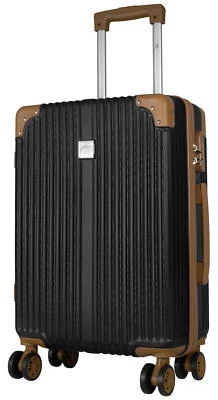 Hartschalen Reise Koffer Trolley Handgepäck 360° Rollen Bardabos Schwarz Gr. M - Bild 1 von 4