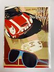 Red Mini Car sunglasses Just for you on your Birthday card