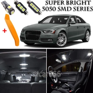 22 x Xenon White Interior LED Lights Kit + TOOL Kit For 2009-2016 Audi A4 S4 B8 - Picture 1 of 12