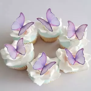 UKKQES 48Pcs Edible Butterflies for Cake Decorating Edible Butterfly Cupcake ... - Picture 1 of 14
