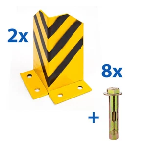 2 x Regal Anfahrschutz Rammschutz Regalschutz 18x18x30 cm + 8 x Bolzenanker Set - Bild 1 von 6