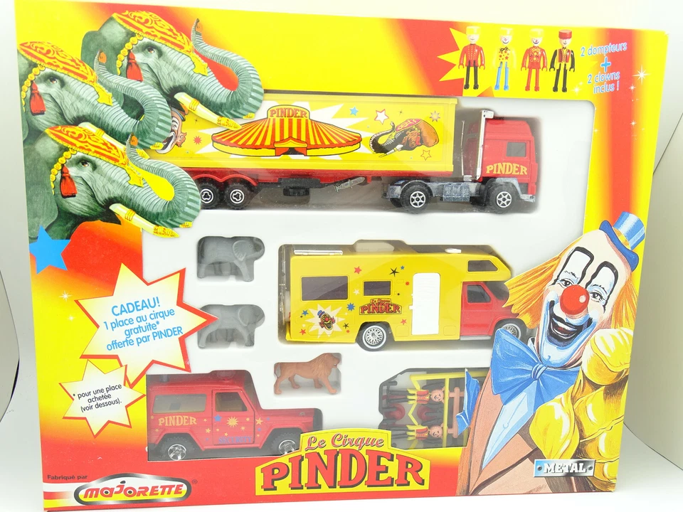 Majorette 1/60 et 1/36 - Coffret Cirque Pinder Ford Camping Car - Mercedes GE  - Photo 1/1