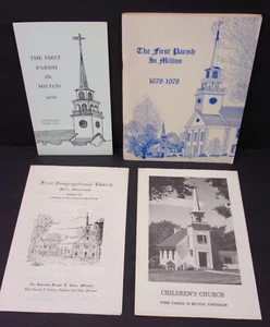 1678-1978 The First Parish In Milton Book + 3 Fliers / Program ~ 1st 3 Centuries - Picture 1 of 7