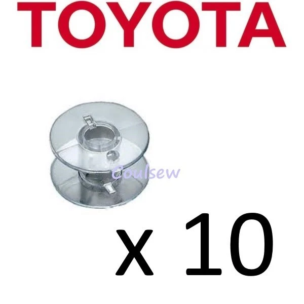 PLASTIC SEWING MACHINE BOBBINS x10 **QUALITY* Fits Toyota RS2000 Series machines