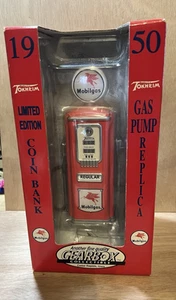 1950 Gearbox Collectible Mobilgas Lmtd Ed. Regular Gas Pump Replica Coin Bank - Picture 1 of 5