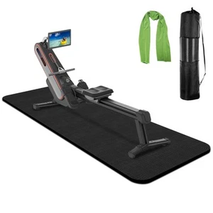 Alfombrilla para máquina de remo 96" x 30" con bolsa de almacenamiento y toalla deportiva, alfombrilla para cinta de correr... - Imagen 1 de 7