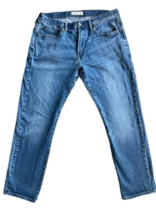 Jeans Gap 1969 uomo 36x30 blu lavaggio medio denim cotone dritto slim fit - Foto 1 di 8