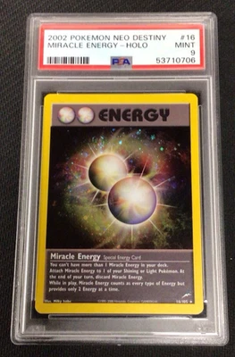 2002 Pokémon Neo Destiny Miracle Energy Holo PSA 9  - Image 1 of 2