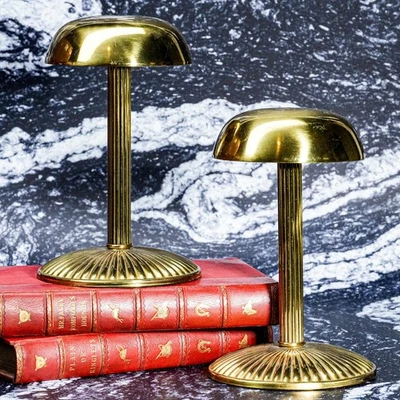 Nice Pair Vintage Mid Century Modern MCM Brass Hat Stands Retail Store Display - Image 1 of 4