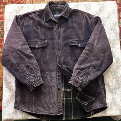 Veludo Wolverine Vintage Pesado Xadrez Forrado de Lã Grande Grunge - Imagem 1 de 4