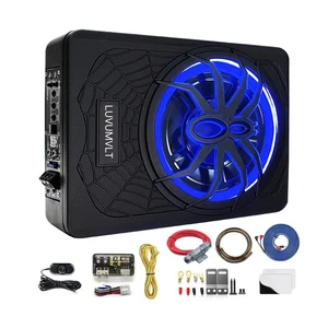 Subwoofer de Voiture 1200W 10", Subwoofer Mince Sous Siège Alimenté et Ampli Pack, Hi... - Photo 1 sur 4