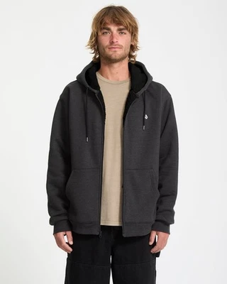 VOLCOM - Mens Single Stone Lined Zip Hoodie - Heather Black - Casual L/S Top - Image 1 of 4