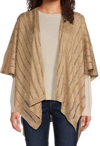 Vince Camuto Open Knit Shine Ruana - Picture 1 of 10