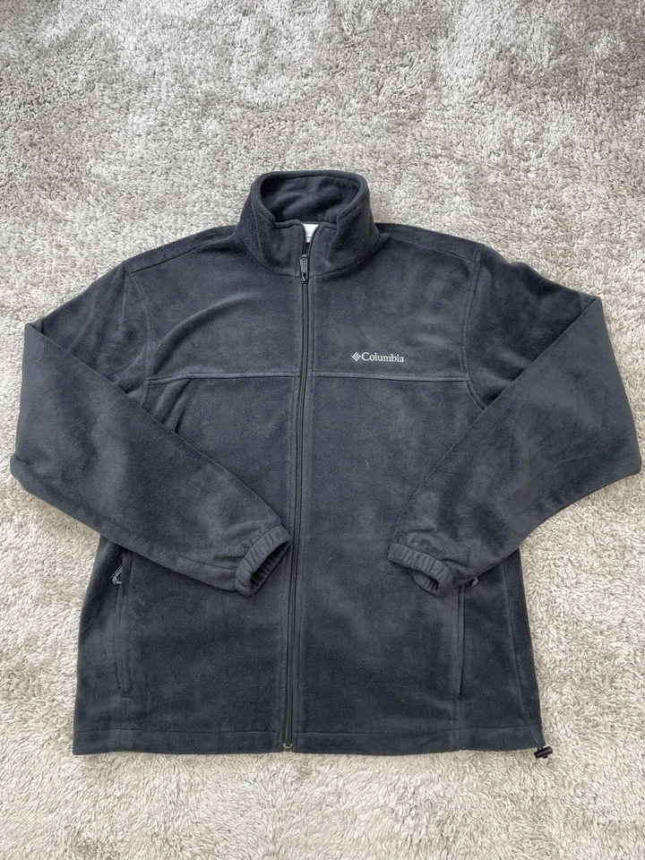 Columbia Jacket Mens Large Gray Full Zip Fleece Outdoors Warm WM3220 1476671 - Image 1 of 4