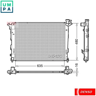 RADIATOR ENGINE COOLING DRM41006 FOR HYUNDAI ix35/SUV TUCSON/IX35/II KIA 1.6L - Image 1 of 4