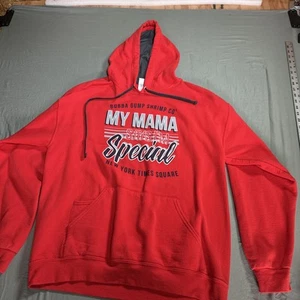 Bubba Gump Shrimp Co Hoodie Mens Large Red My Mama Says Im Special NY Times Sq - Picture 1 of 8
