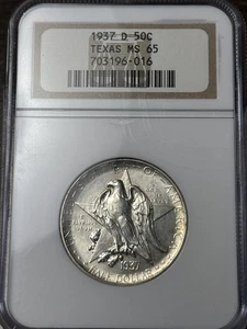 1937-D Texas 50c NGC MS-65 Commemorative Half Dollar. - Picture 1 of 3