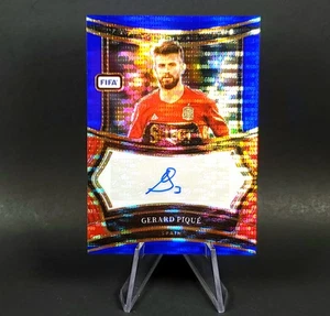Gerard Piqué Auto 2024-25 Panini Select FIFA Fútbol Azul Pulsar Prizm España - Imagen 1 de 13